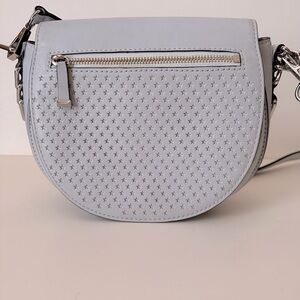 Light Blue Genuine Leather Crossbody, star motif, By Rebecca Minkoff, Excellent.